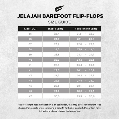 Jelajah Road Barefoot Flip Flops - Black
