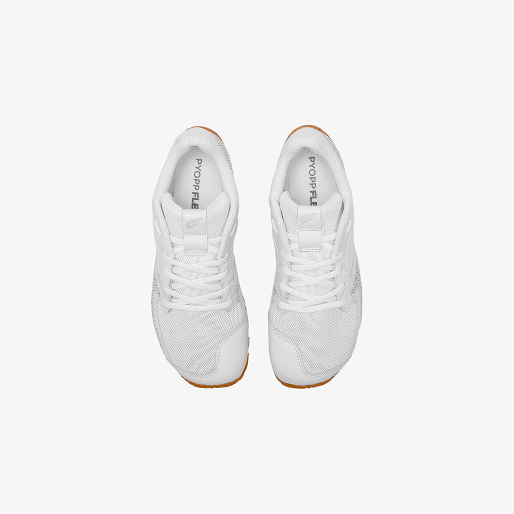 Day 01 Barefoot Sneakers - White On Gum - Pyopp Fledge Europe